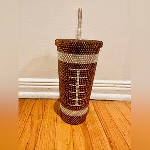 NEW Football Rhinestone Tumbler!